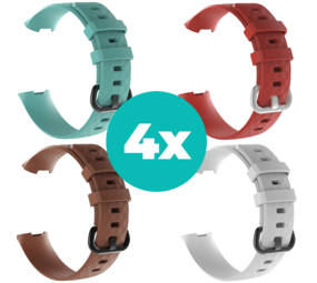 Strap-it Aqua - Bruin - Wit - Rood Charge 4 / 3 bundel - Maat S/M