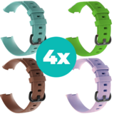 Strap-it Aqua - Bruin - Lila - Groen Charge 4 / 3 bundel - Maat S/M