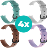 Strap-it Aqua - Bruin - Lila - Wit Charge 4 / 3 bundel - Maat S/M