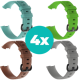Strap-it Aqua - Bruin - Grijs - Groen Charge 4 / 3 bundel - Maat S/M