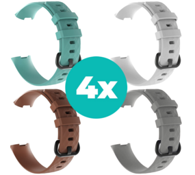 Strap-it Aqua - Bruin - Grijs - Wit Charge 4 / 3 bundel - Maat S/M