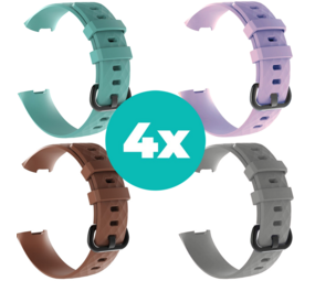 Strap-it Aqua - Bruin - Grijs - Lila Charge 4 / 3 bundel - Maat S/M