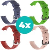 Strap-it Grijsblauw - Rood - Lichtroze - Groen Charge 4 / 3 bundel - Maat S/M