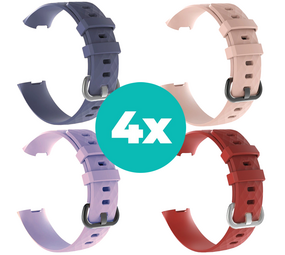 Strap-it Grijsblauw - Lila - Rood - Lichtroze Charge 4 / 3 bundel - Maat S/M