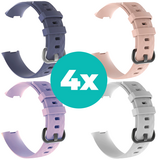 Strap-it Grijsblauw - Lila - Wit - Lichtroze Charge 4 / 3 bundel - Maat S/M