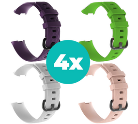 Strap-it Paars - Wit - Lichtroze - Groen Charge 4 / 3 bundel - Maat S/M