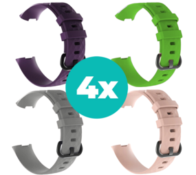 Strap-it Paars - Grijs - Lichtroze - Groen Charge 4 / 3 bundel - Maat S/M