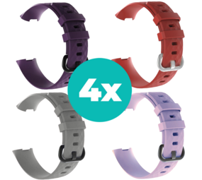 Strap-it Paars - Grijs - Lila - Rood Charge 4 / 3 bundel - Maat S/M