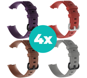 Strap-it Paars - Bruin - Grijs - Rood Charge 4 / 3 bundel - Maat S/M