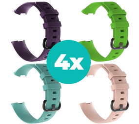 Strap-it Paars - Aqua - Lichtroze - Groen Charge 4 / 3 bundel - Maat S/M