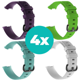 Strap-it Paars - Aqua - Wit - Groen Charge 4 / 3 bundel - Maat S/M