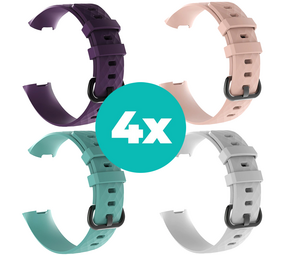 Strap-it Paars - Aqua - Wit - Lichtroze Charge 4 / 3 bundel - Maat S/M