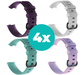 Strap-it Paars - Aqua - Lila - Wit Charge 4 / 3 bundel - Maat S/M