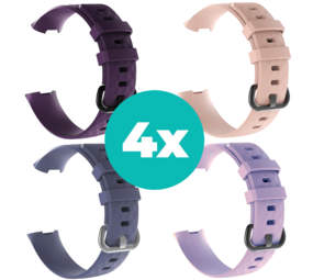 Strap-it Paars - Grijsblauw - Lila - Lichtroze Charge 4 / 3 bundel - Maat S/M