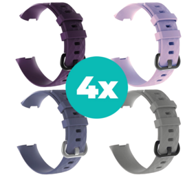 Strap-it Paars - Grijsblauw - Grijs - Lila Charge 4 / 3 bundel - Maat S/M