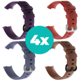 Strap-it Paars - Grijsblauw - Bruin - Rood Charge 4 / 3 bundel - Maat S/M