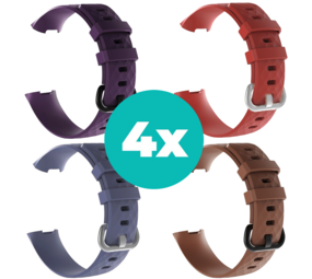 Strap-it Paars - Grijsblauw - Bruin - Rood Charge 4 / 3 bundel - Maat S/M