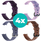 Strap-it Paars - Grijsblauw - Bruin - Lila Charge 4 / 3 bundel - Maat S/M