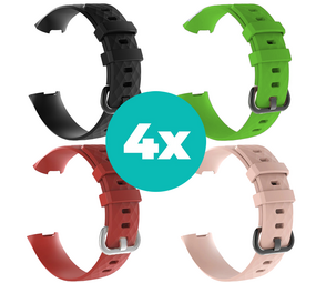 Strap-it Zwart - Rood - Lichtroze - Groen Charge 4 / 3 bundel - Maat S/M