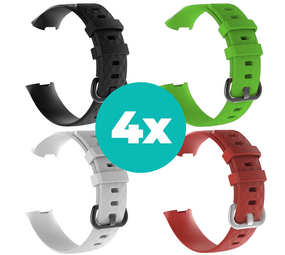 Strap-it Zwart - Wit - Rood - Groen Charge 4 / 3 bundel - Maat S/M