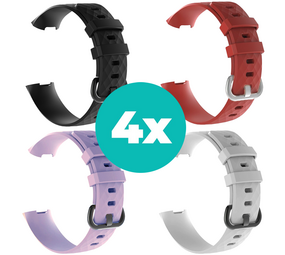 Strap-it Zwart - Lila - Wit - Rood Charge 4 / 3 bundel - Maat S/M