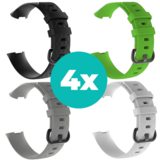 Strap-it Zwart - Grijs - Wit - Groen Charge 4 / 3 bundel - Maat S/M