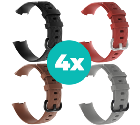 Strap-it Zwart - Bruin - Grijs - Rood Charge 4 / 3 bundel - Maat S/M