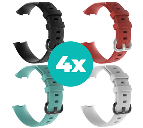 Strap-it Zwart - Aqua - Wit - Rood Charge 4 / 3 bundel - Maat S/M