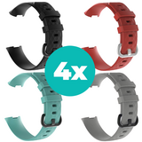 Strap-it Zwart - Aqua - Grijs - Rood Charge 4 / 3 bundel - Maat S/M