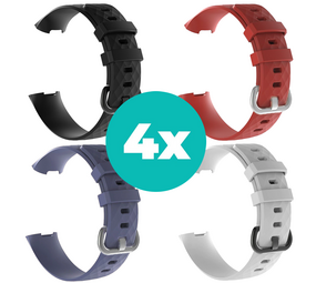 Strap-it Zwart - Grijsblauw - Wit - Rood Charge 4 / 3 bundel - Maat S/M