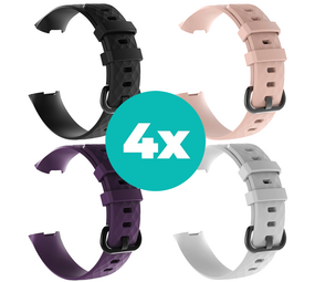 Strap-it Zwart - Paars - Wit - Lichtroze Charge 4 / 3 bundel - Maat S/M