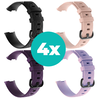 Strap-it Siliconen bandjes geschikt voor Fitbit Charge 4 bandje - Bundel van 4 bandjes - Sport bandje Geschikt voor Fitbit Charge 3 bandje - Set bandjes 4x Zwart - Paars - Lila - Lichtroze - Maat S/M (Small) Strap-it Siliconen bandjes geschikt voor Fitbit Charge 4 bandje - Bundel van 4 bandjes - Sport bandje Geschikt voor Fitbit Charge 3 bandje - Set bandjes 4x Zwart - Paars - Lila - Lichtroze - Maat S/M (Small)