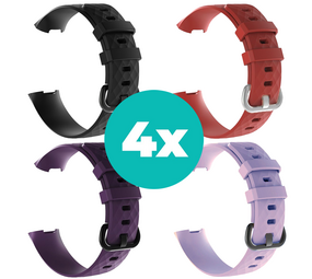 Strap-it Zwart - Paars - Lila - Rood Charge 4 / 3 bundel - Maat S/M