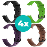 Strap-it Zwart - Paars - Bruin - Groen Charge 4 / 3 bundel - Maat S/M