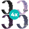 Strap-it Siliconen bandjes geschikt voor Fitbit Charge 4 bandje - Bundel van 4 bandjes - Sport bandje Geschikt voor Fitbit Charge 3 bandje - Set bandjes 4x Zwart - Paars - Grijsblauw - Lila - Maat S/M (Small) Strap-it Siliconen bandjes geschikt voor Fitbit Charge 4 bandje - Bundel van 4 bandjes - Sport bandje Geschikt voor Fitbit Charge 3 bandje - Set bandjes 4x Zwart - Paars - Grijsblauw - Lila - Maat S/M (Small)