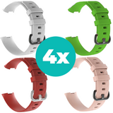 Strap-it Wit - Rood - Lichtroze - Groen Charge 4 / 3 bundel - Maat M/L