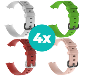 Strap-it Wit - Rood - Lichtroze - Groen Charge 4 / 3 bundel - Maat M/L