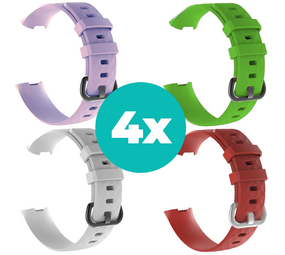 Strap-it Lila - Wit - Rood - Groen Charge 4 / 3 bundel - Maat M/L