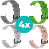 Strap-it Grijs - Wit - Lichtroze - Groen Charge 4 / 3 bundel - Maat M/L