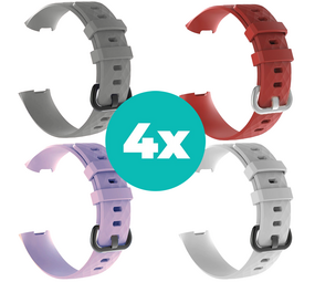 Strap-it Grijs - Lila - Wit - Rood Charge 4 / 3 bundel - Maat M/L