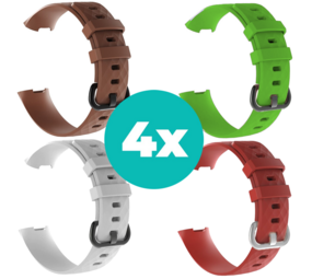 Strap-it Bruin - Wit - Rood - Groen Charge 4 / 3 bundel - Maat M/L