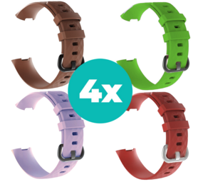 Strap-it Bruin - Lila - Rood - Groen Charge 4 / 3 bundel - Maat M/L