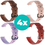 Strap-it Bruin - Lila - Rood - Lichtroze Charge 4 / 3 bundel - Maat M/L