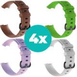 Strap-it Bruin - Lila - Wit - Groen Charge 4 / 3 bundel - Maat M/L