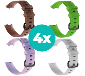 Strap-it Bruin - Lila - Wit - Groen Charge 4 / 3 bundel - Maat M/L