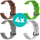 Strap-it Bruin - Grijs - Wit - Groen Charge 4 / 3 bundel - Maat M/L