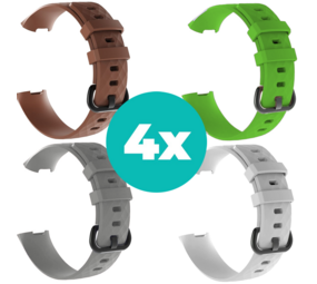 Strap-it Bruin - Grijs - Wit - Groen Charge 4 / 3 bundel - Maat M/L