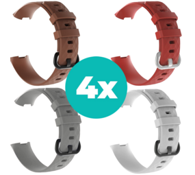 Strap-it Bruin - Grijs - Wit - Rood Charge 4 / 3 bundel - Maat M/L