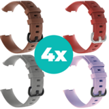 Strap-it Bruin - Grijs - Lila - Rood Charge 4 / 3 bundel - Maat M/L