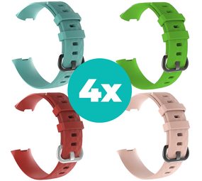 Strap-it Aqua - Rood - Lichtroze - Groen Charge 4 / 3 bundel - Maat M/L